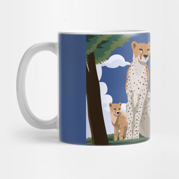 Leopard Wildlife Family by Mako Design 